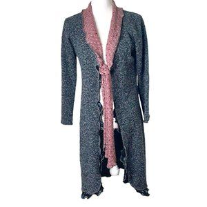 Ossi New York Cardigan Duster Sweater Large Multi-Color Art to Wear a10